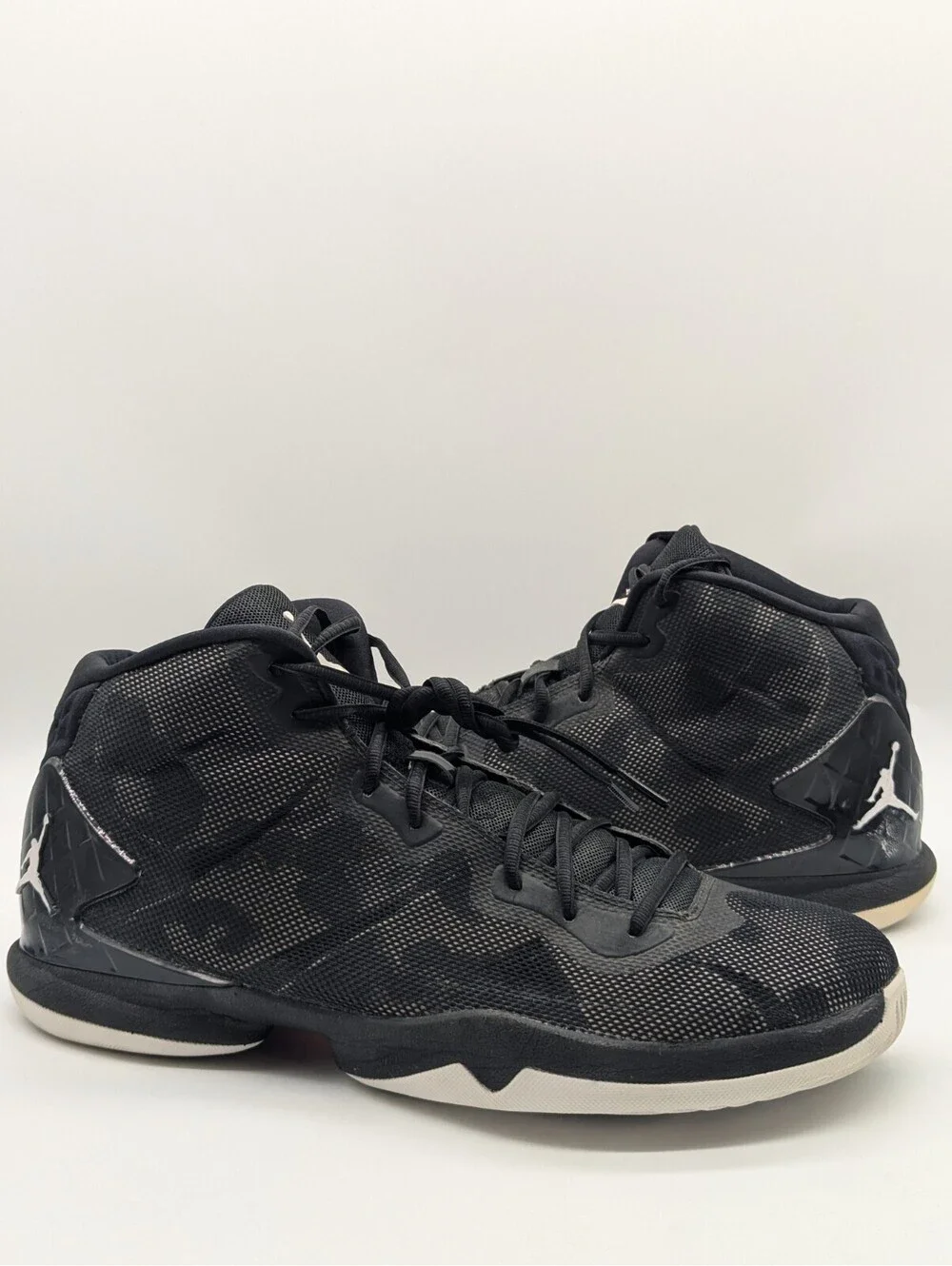Nike Air Jordan Super Fly 4 Mens Size 13 Basketball Shoes Black White 768929-032